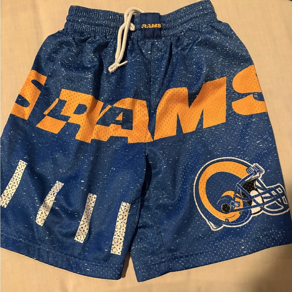 Mitchell & Ness Los Angeles Rams Blue & Gold Kids Shorts